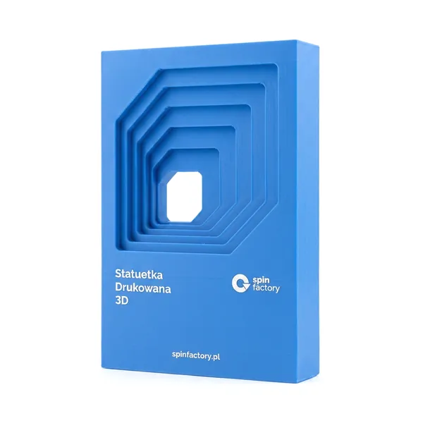 Statuetka 3D drukowana — firmowa nagroda z logo na zamówienie od Spinfactory