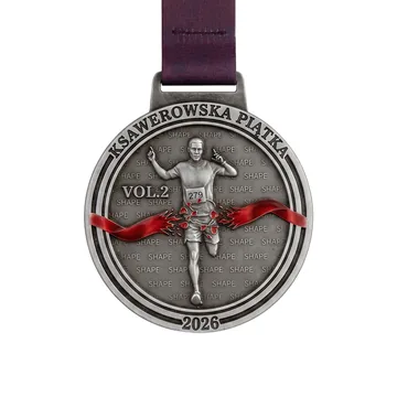 Medal sportowy odlewany ze stopu ZNAL — nagroda dla biegaczy na zamówienie