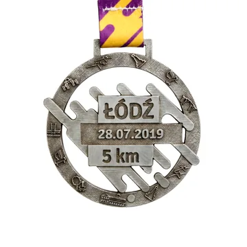 Medal sportowy odlewany — nagroda dla uczestnika biegu lub turnieju