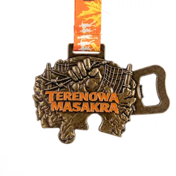 Medal odlewany ze stopu ZNAL — nagroda sportowa z reliefem i galwanizacją