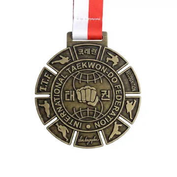 Medal 3D odlewany ze stopu ZNAL — nagroda sportowa z galwanizacją